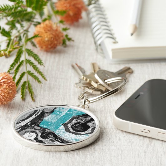 Surface Current – Abstract Flow & Structure Premiu Sleutelhanger (Zijkant)