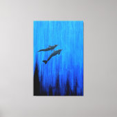 Surface dolphins canvas afdruk (Voorkant)