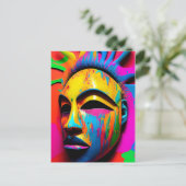 Surface Face Ken Gage Surrealist Briefkaart (Staand voorkant)