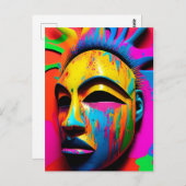 Surface Face Ken Gage Surrealist Briefkaart (Voorkant / Achterkant)