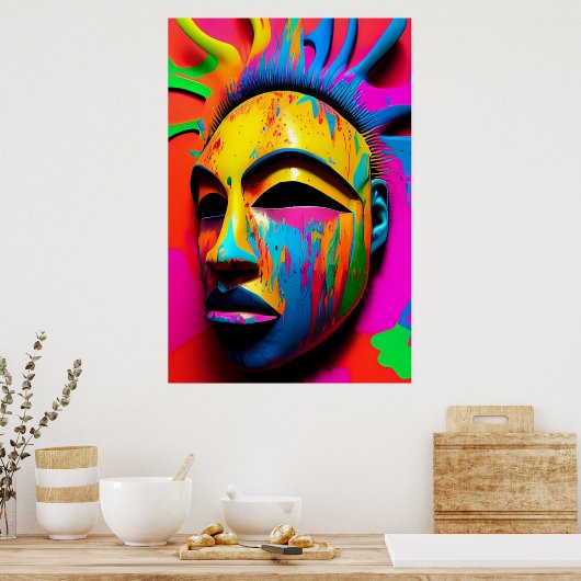 Surface Face Ken Gage Surrealist Poster (Keuken)