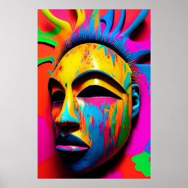 Surface Face Ken Gage Surrealist Poster