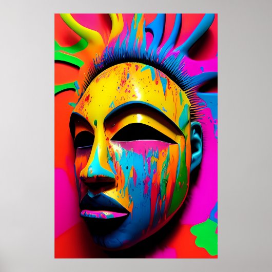 Surface Face Ken Gage Surrealist Poster (Voorkant)