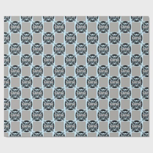 Surfbadge Pattern Cadeaupapier (Vlak)