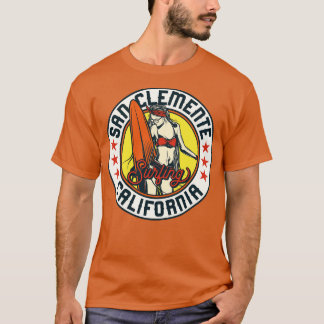 Surfbadge voor San Clemente Californië T-shirt