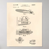 Surfboard 1969 Patent Art Old Peper Poster (Voorkant)