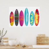 Surfboard Art Wall Aloha Poster (Keuken)