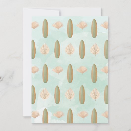 Surfboard Baby aan boord van het Baby shower Kaart (Achterkant)