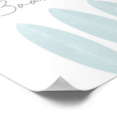 Surfboard Baby shower Gastenboek teken Poster (Hoek)