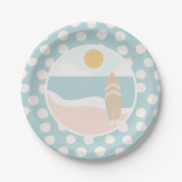 Surfboard Beach Baby shower Paper Bord