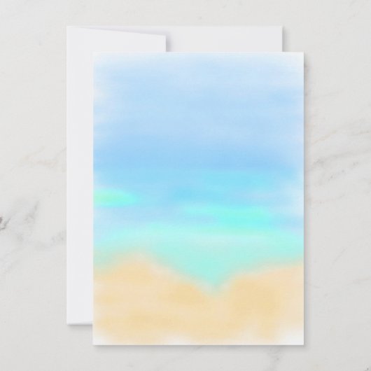 Surfboard Beach Baby Sip en zie douchefeest Kaart (Achterkant)