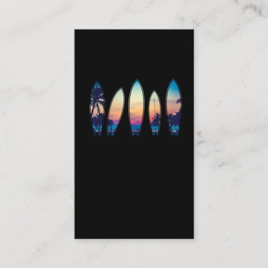 Surfboard Beach Classic Hawaii Surfing Visitekaartje (Voorkant)