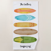  Surfboard Beach Towel Strandlaken (Voorkant)