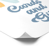Surfboard Birthday Party Kaarten and Gifts Sign Poster (Hoek)