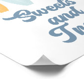 Surfboard Birthday Party Sweets and Treatment Sign Poster (Hoek)