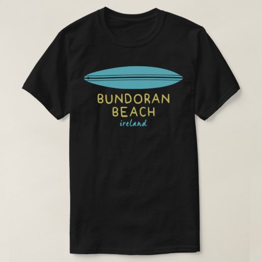 SURFBOARD BUNDORAN BEACH IERLAND T-SHIRT (Design voorkant)