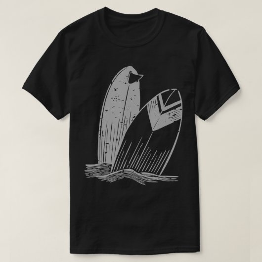 Surfboard  Classic Retro Surfboarde T-shirt (Design voorkant)