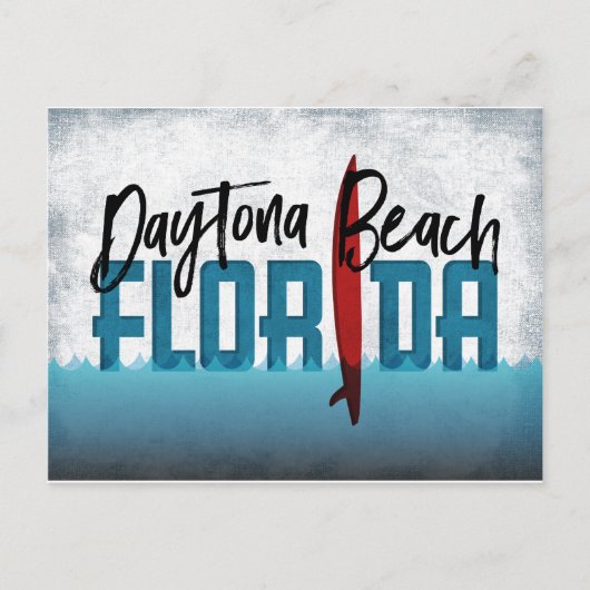 Surfboard Daytona Beach Briefkaart Florida (Voorkant)