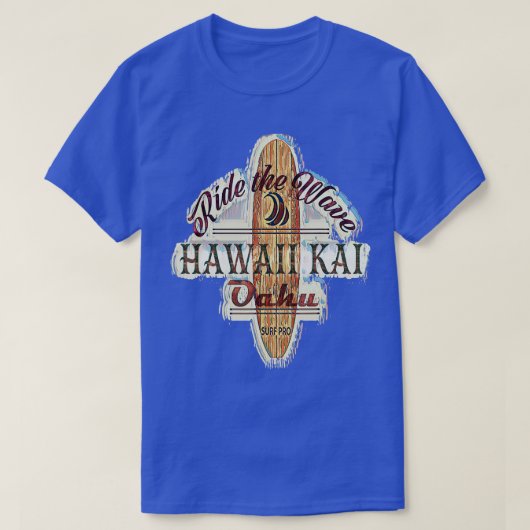 Surfboard Distressed Longboard Hawaii Kai T-shirt (Design voorkant)