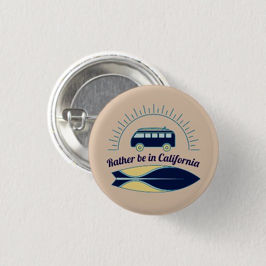 Surfboard en Camper California Ronde Button 3,2 Cm (Voorkant /achterkant)