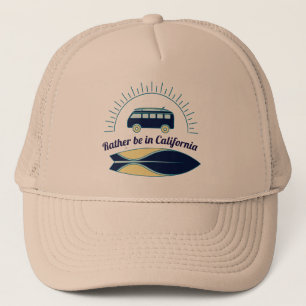 Surfboard en Camper California Trucker Pet
