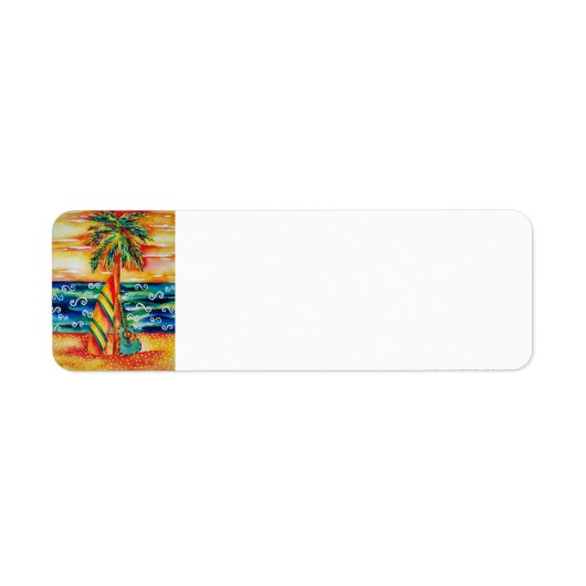 Surfboard en Guitar Return Label (Voorkant)