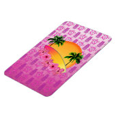 Surfboard en Hibiscus Flowers Magneet (Linkerzijde)
