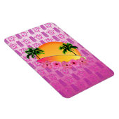 Surfboard en Hibiscus Flowers Magneet (Rechterzijde)