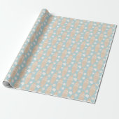 Surfboard en Shell Pattern Wrapping Paper Cadeaupapier (Uitgerold)
