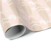 Surfboard en Shell Pattern Wrapping Paper Cadeaupapier (Rol Hoek)
