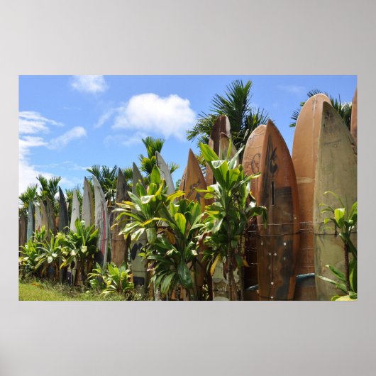 Surfboard Fence Maui, HI Poster (Voorkant)