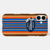 Surfboard Hawaiian Stripes Royal Blue Case-Mate iPhone Case (Achterkant (horizontaal))