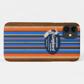 Surfboard Hawaiian Stripes Royal Blue Case-Mate iPhone Case (Achterkant (horizontaal))