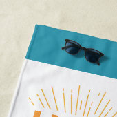 Surfboard High Tides Good Vibes Customizable Beach Strandlaken (In situ)