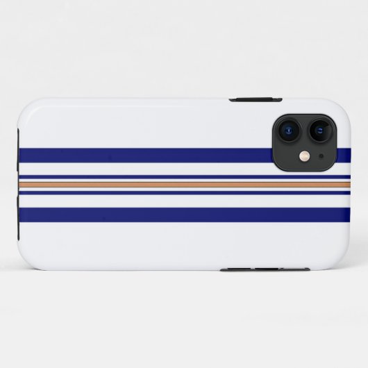 Surfboard iPhone 5 Hoesje - Blauwe strepen (Achterkant (horizontaal))