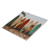 Surfboard keramische Tegel Tegeltje (Zijkant)