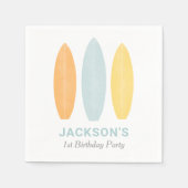 Surfboard Kids Birthday Party Servet (Voorkant)
