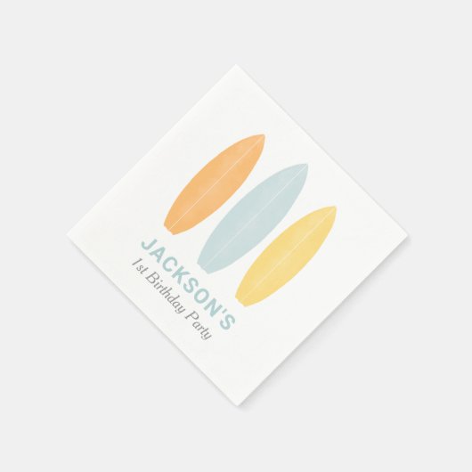 Surfboard Kids Birthday Party Servet (Hoek)