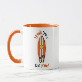 Surfboard koffiemok mok