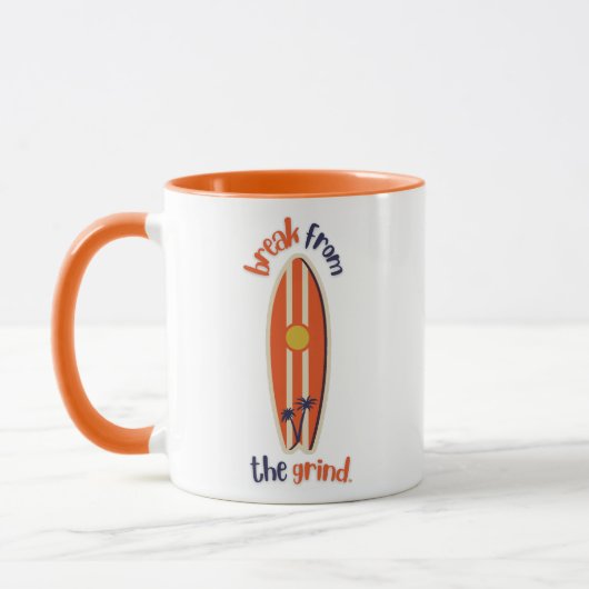 Surfboard koffiemok mok (Links)