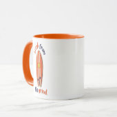 Surfboard koffiemok mok (Voorkant links)