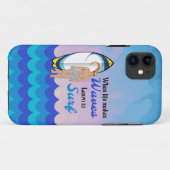 Surfboard Ocean Waves Blauw Motivatie Quote Case-Mate iPhone Case (Achterkant (horizontaal))