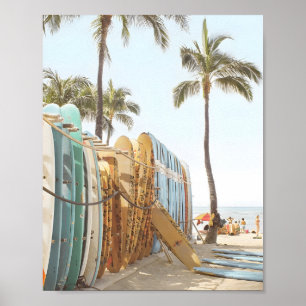 Surfboard Print Strand Wall Art Foto Kustprint