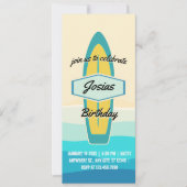 Surfboard strand verjaardag uitnodiging (Voorkant)
