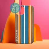 Surfboard Stripes - Aangepaste naam iPhone 16 Hoesje
