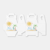 Surfboard Sunshine Beach Palm Tree Baby shower Bedankdoosjes (Uitgevouwen)