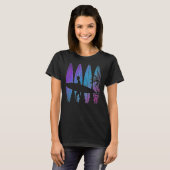 Surfboard Synthwave Surfer Vaporwave Palm Trees Su T-shirt (Voorkant volledig)