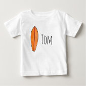 Surfboard Waterverf met aanpasbare naam (Voorkant)