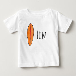 Surfboard Waterverf met aanpasbare naam