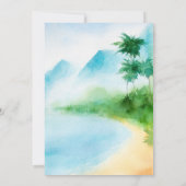 Surfboardbedekking Waterverf strandbekken op jaarb Kaart (Achterkant)